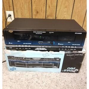 *NEW OPEN BOX* Pyle PT649D Dual Stereo Cassette Deck Audio Player & Recorder